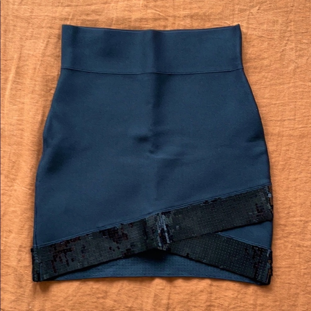 BCBGMaxAzria sequin bandage miniskirt